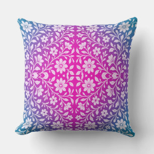 Boho Mandala Roze & Paarse Worp Kussen