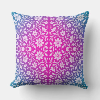 Boho Mandala Roze & Paarse Worp Kussen