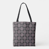Boho Mandala Roze & Zwart Tote Bag (Achterkant)
