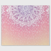 Boho Mandala Sunset Ombre Cadeaupapier (Vlak)