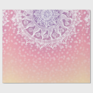 Boho Mandala Sunset Ombre Cadeaupapier