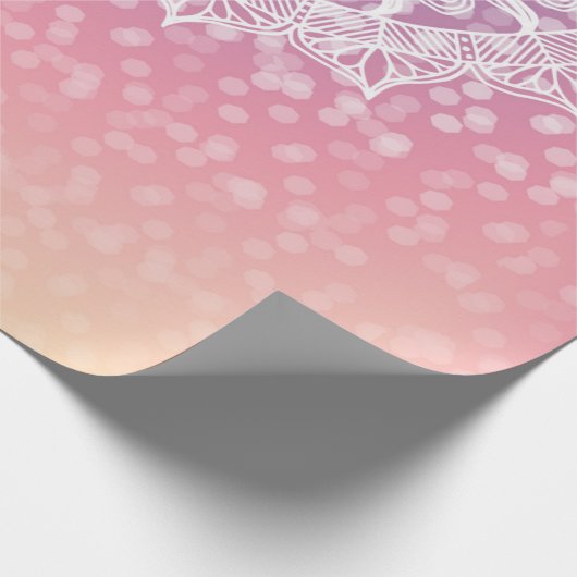 Boho Mandala Sunset Ombre Cadeaupapier (Hoek)