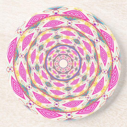 Boho Mandala Zandsteen Onderzetter (Voorkant)
