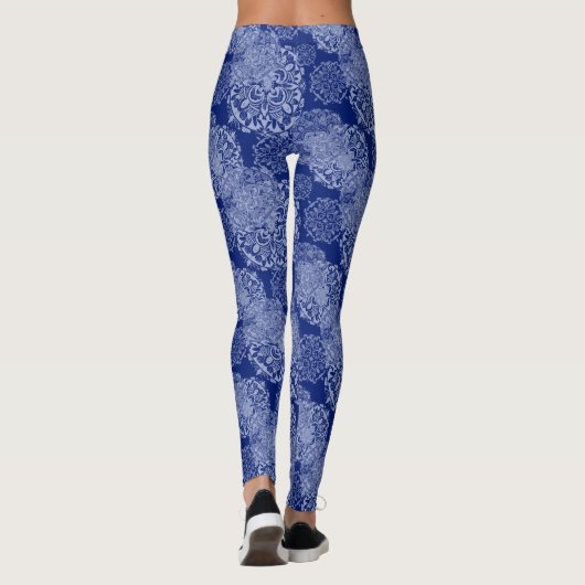 Boho Mandalas Blue Leggings (Achterkant)