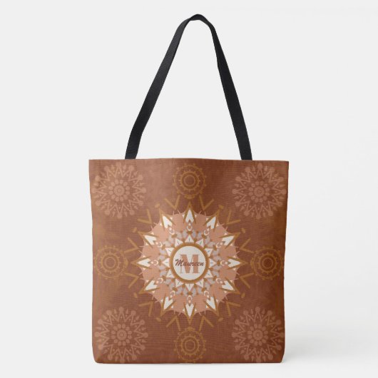 Boho Mandalas - Earthtones Canvas tas (Voorkant)
