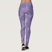 Boho Mandalas Paarse Leggings (Achterkant)