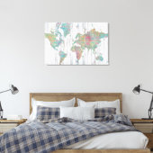Boho Map II Canvas Afdruk (Insitu (Slaapkamer))