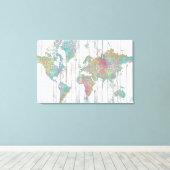 Boho Map II Canvas Afdruk (Insitu (Houten vloer))