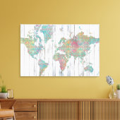Boho Map II Canvas Afdruk (Insitu (Woonkamer))