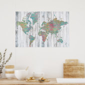 Boho Map II Poster (Keuken)
