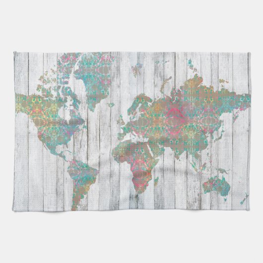 Boho Map II Theedoek (Horizontaal)