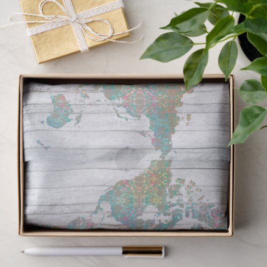 Boho Map II Tissuepapier (Geschenk)