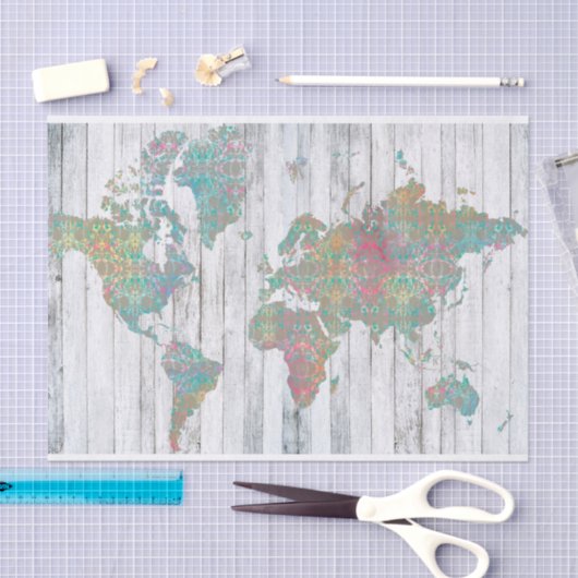 Boho Map II Tissuepapier (Craft)
