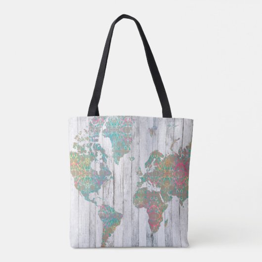 Boho Map II Tote Bag (Achterkant)