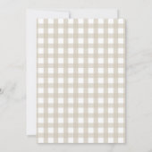 Boho Markt Lokale Baby Shower Gingham Kaart (Achterkant)