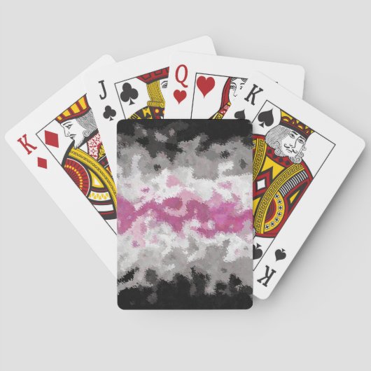 Boho Marmer Abstract Librafeminiene Pride Vlag Pokerkaarten (Achterkant)