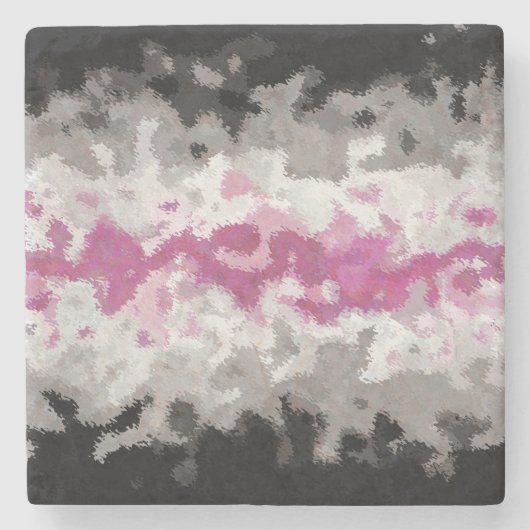 Boho Marmer Abstract Librafeminiene Pride Vlag Stenen Onderzetter (Voorkant)