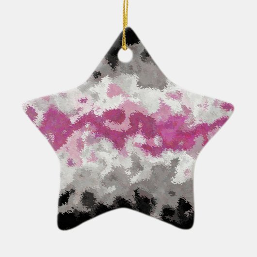 Boho Marmer Abstract Librafeminin Pride Vlag Keramisch Ornament (Voorkant)
