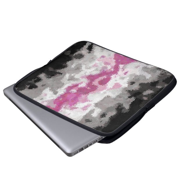 Boho Marmer Abstract Librafeminin Pride Vlag Laptop Sleeve (Voorkant onderkant)