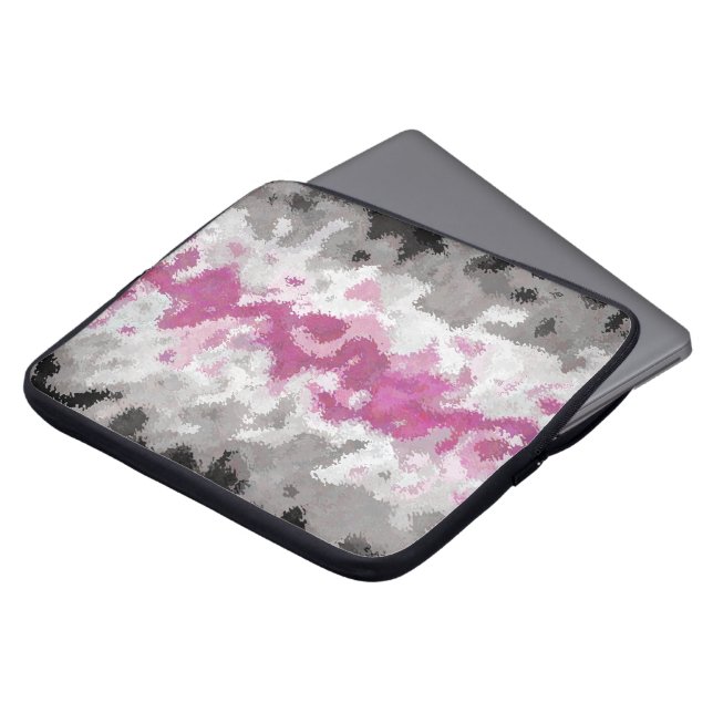 Boho Marmer Abstract Librafeminin Pride Vlag Laptop Sleeve (Voorkant top)