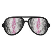 Boho Marmer Abstract Librafeminine Pride Vlag Aviator Zonnebril (Voorkant)