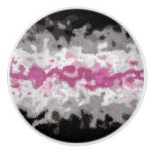 Boho Marmer Abstract Librafeminine Pride Vlag Keramische Knop (Voorkant)