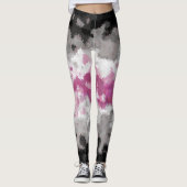 Boho Marmer Abstract Librafeminine Pride Vlag Leggings (Voorkant)