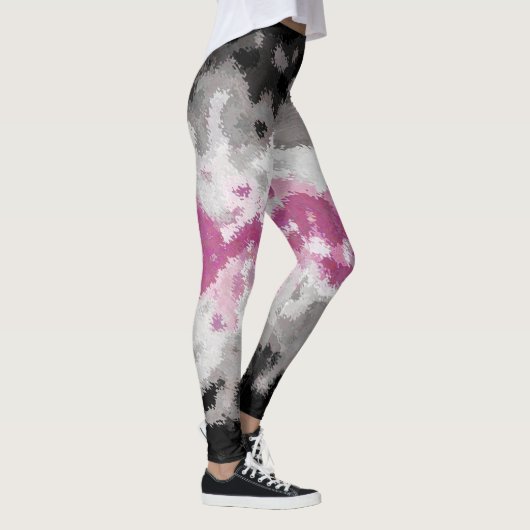 Boho Marmer Abstract Librafeminine Pride Vlag Leggings (Rechts)