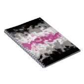 Boho Marmer Abstract Librafeminine Pride Vlag Notitieboek (Rechterzijde)