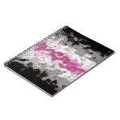 Boho Marmer Abstract Librafeminine Pride Vlag Notitieboek (Linkerzijde)
