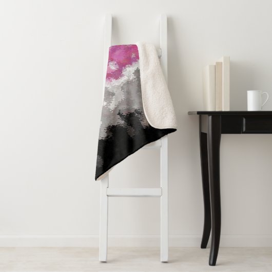 Boho Marmer Abstract Librafeminine Pride Vlag Sherpa Deken (In situ)