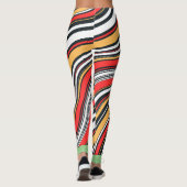 Boho marmeren patroon l Kleurrijk rood groen geel Leggings (Achterkant)