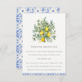 Boho Marokkaanse gele citroenboom bruiloft recepti Informatiekaartje (Voorkant / Achterkant)