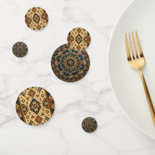 Boho Marokkaanse Geometrische Ronde Onderzetter Confetti
