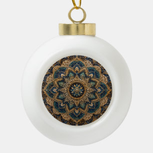 Boho Marokkaanse Geometrische Ronde Onderzetter    Keramische Bal Ornament