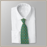 Boho Marokkaanse Tegel Geïnspireerd Stropdas<br><div class="desc">Mooie Marokkaanse tegel inspireerde het patroon in goud en turquoise. Voeg wat etnische,  elegante stijl toe aan je outfit.</div>