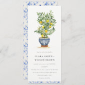 Boho Marokkaanse Waterverf Gele Citroenboom Bruilo Kaart (Voorkant / Achterkant)