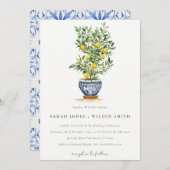 Boho Marokkaanse Waterverf Gele Citroenboom Bruilo Kaart (Voorkant / Achterkant)