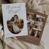 Boho Married & Bright Elegant Kerstscript Feestdagenkaart