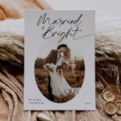 Boho Married & Bright Minimalistisch Kerstscript Feestdagenkaart