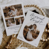 Boho Married & Bright Minimalistisch Kerstscript Feestdagenkaart