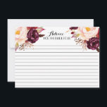 Boho Marsala Beauful Floral Advice Kaarten<br><div class="desc">Boho Marsala Beauful Floral Advice Kaarten</div>
