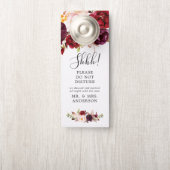 Boho Marsala Bloemen Bruiloft Welkom Door Hanger (Op knop)