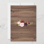 Boho Marsala Floral Antlers I DO BBQ Verloving Kaart (Achterkant)