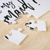 Boho Marsala Floral | Bruidsmeisje voorstel puzzel Legpuzzel (Zijkant)