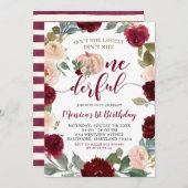 Boho Marsala Pompoen Herfst Onederful Verjaardag Kaart (Voorkant / Achterkant)