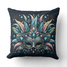 Boho Masquerade Feather Jewel Mask