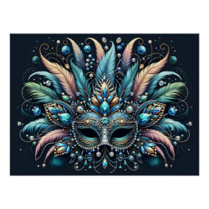 Boho Masquerade Veer Edelsten Masker Perfect Poster