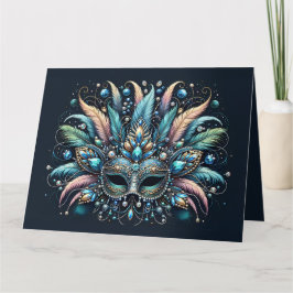 Boho Masquerade Veer Siermasker Kaart