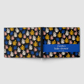 Boho Matisse Botanical Blue Custom Baby shower Gastenboek (Volledig)